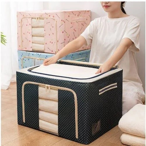 Rectangular Foldable Clothes Storage Box, 66 Litre