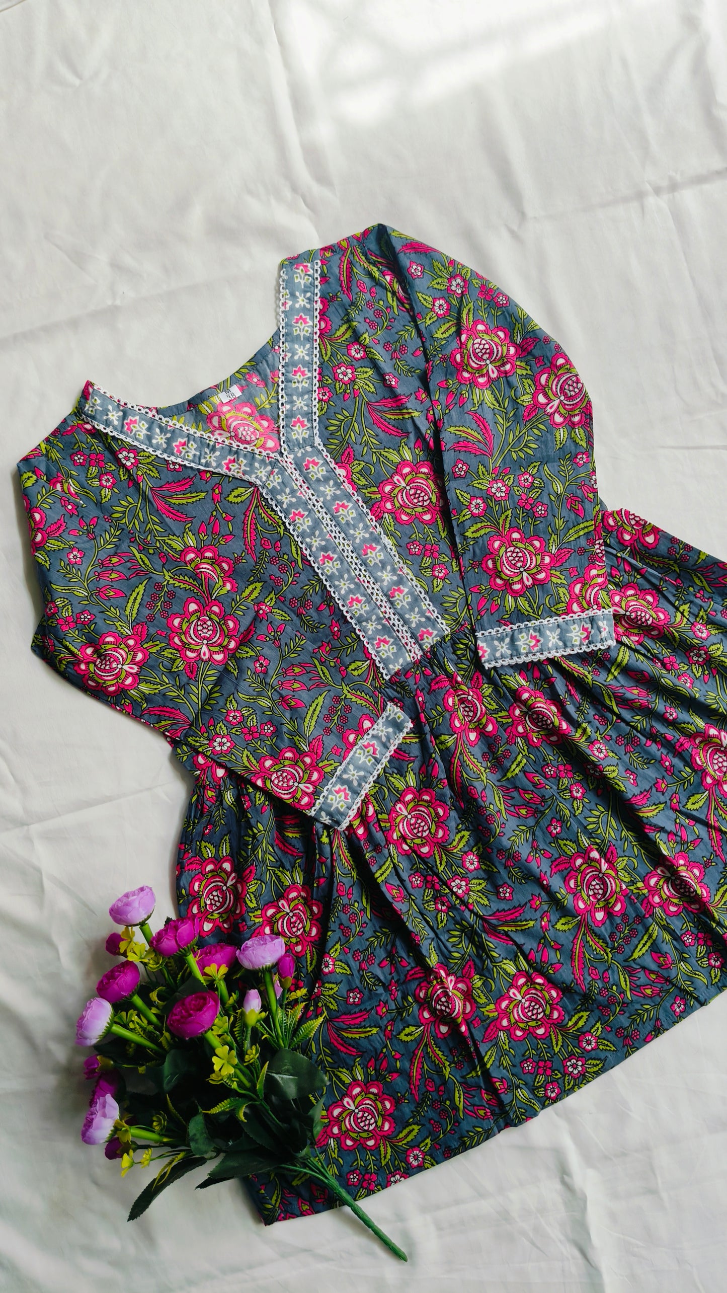 Pure cotton Designer Short Kurtis