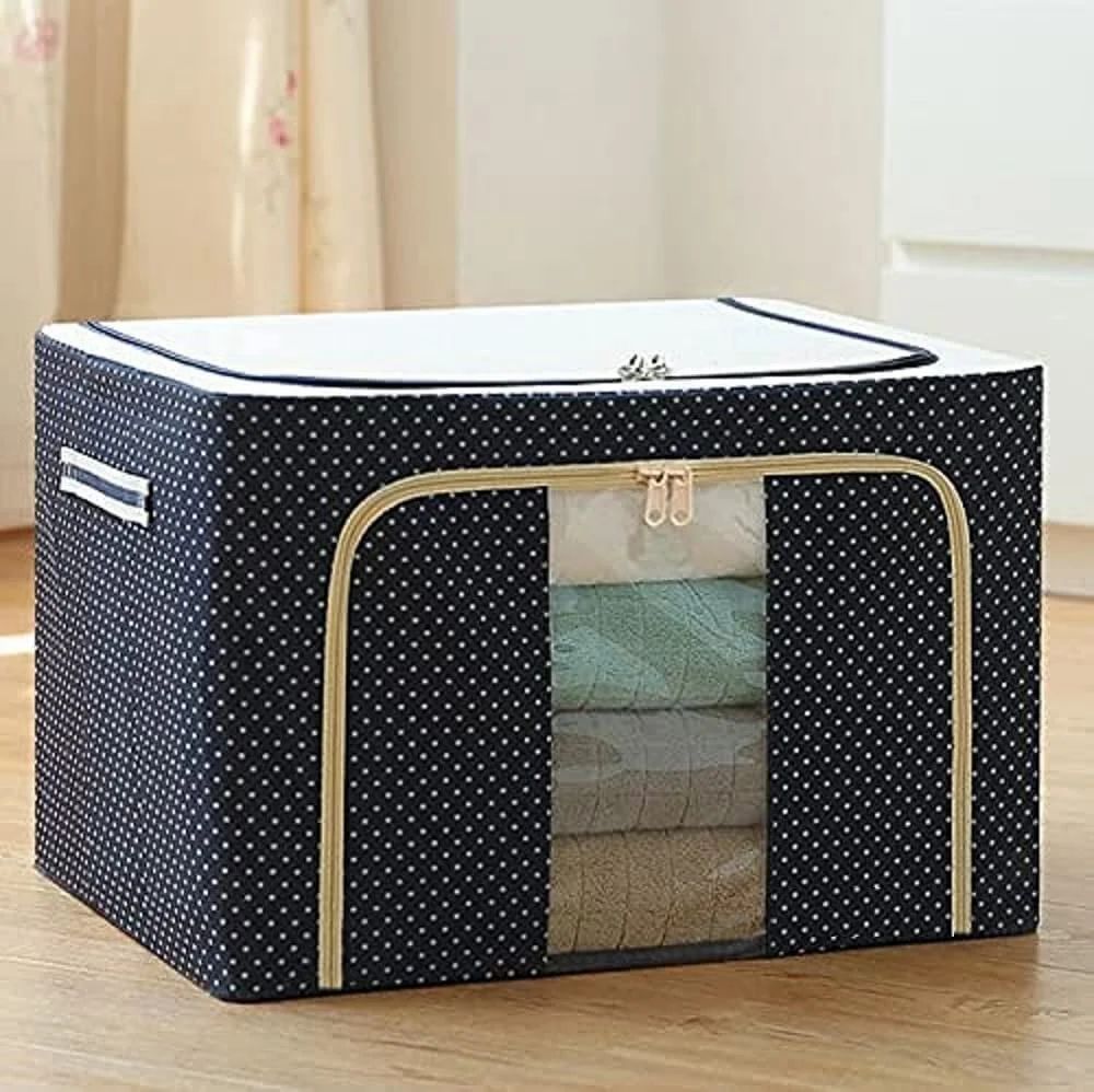 Rectangular Foldable Clothes Storage Box, 66 Litre
