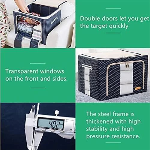 Rectangular Foldable Clothes Storage Box, 66 Litre