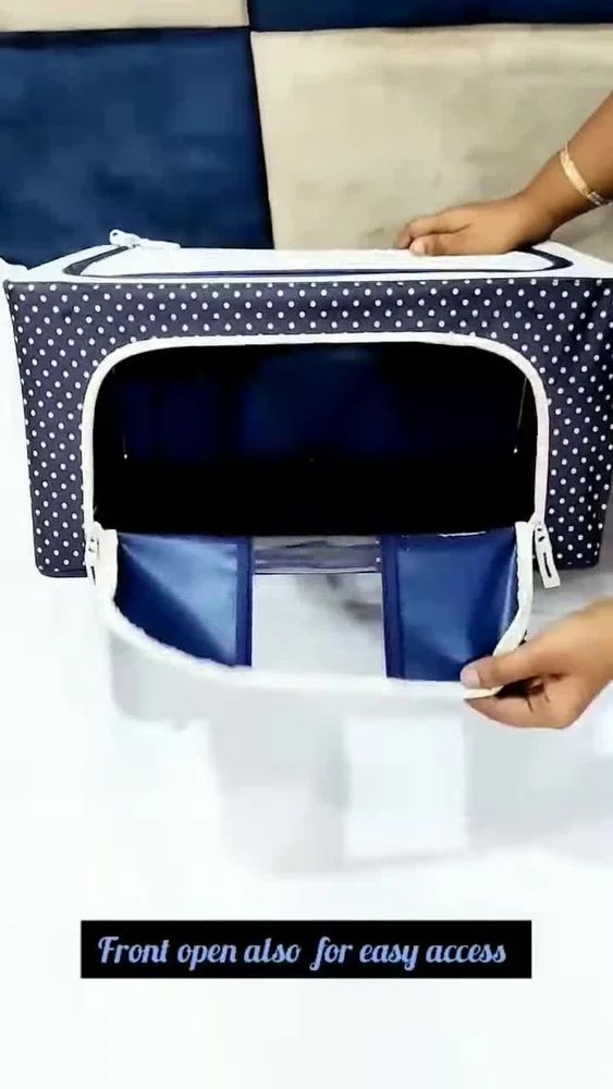 Rectangular Foldable Clothes Storage Box, 66 Litre