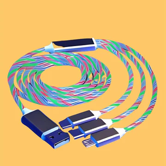 Fast 3 in 1 Multiple Pin With LED Light Magnetic Charging Charging Pad - Assorted color